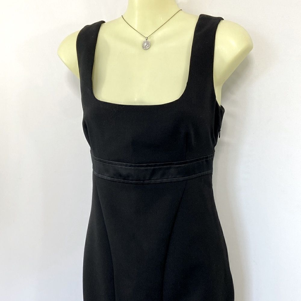 Love Moschino Dress Black Sheath Wool Blend Empire Line NWOT Sz 4 - Picture 5 of 10